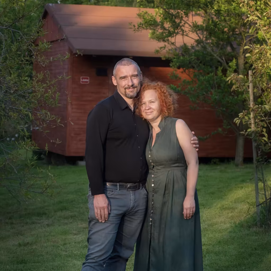 Tomas and Lenka, guides who have led darkness retreats since 2013